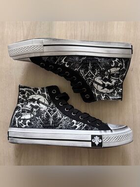 Affliction Men's Hi-Top Shoes Collapse Skull New 
Sz 8.5

New no og box